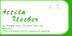 attila kleiber business card